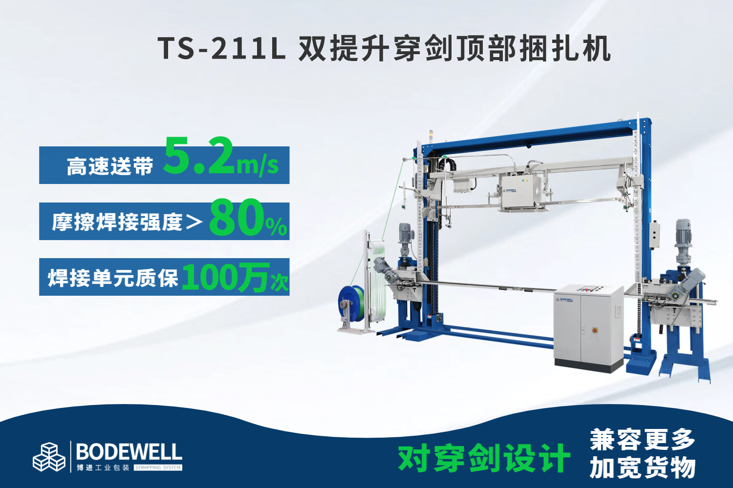 對穿劍提升頂部捆扎打包機(jī)