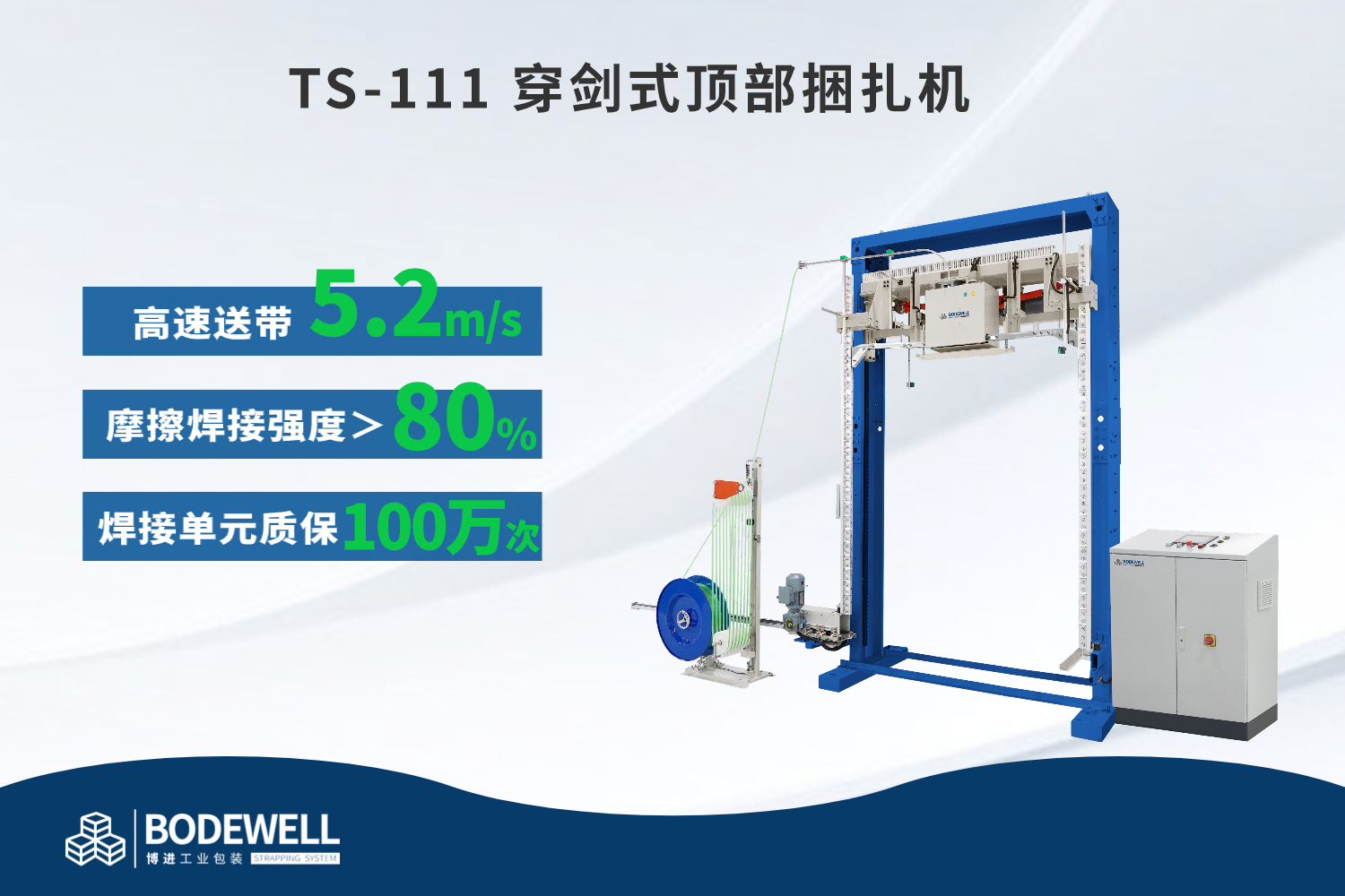博進(jìn)全自動(dòng)穿劍頂打捆扎機(jī)